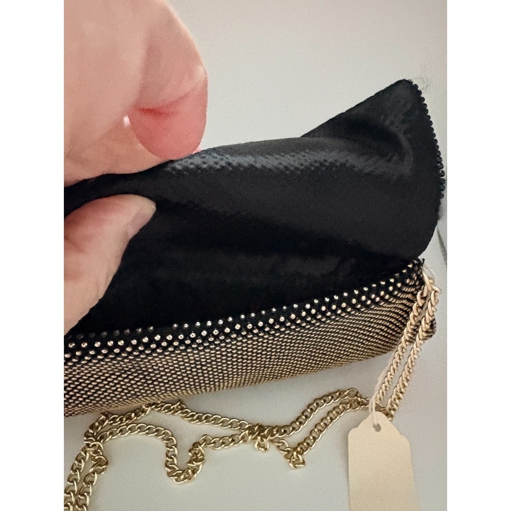 Du Val Vintage Metallic-Sheened Beaded Clutch with Gold Tone Chain - Picture 3 of 6
